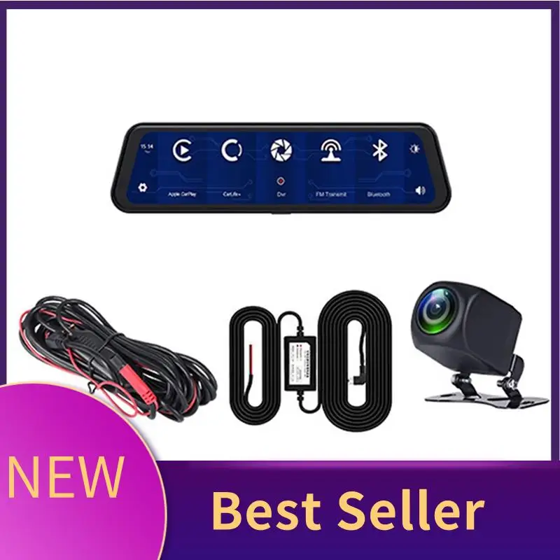 

M07K-11.88 Inch 2K Dual-Lens Car Multimedia Player FM Carplay Car DVR Mirror Video Recorder 1080P Touch Screen Driving Record
