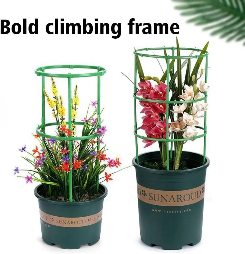 Pflanzenstützpfähle Halbkreis Spalier für Topfpflanzen Bonsai Weinrebe Blumenstütze Feste Stangenklammern Gartengeräte 6-36 Stück – Detail 14