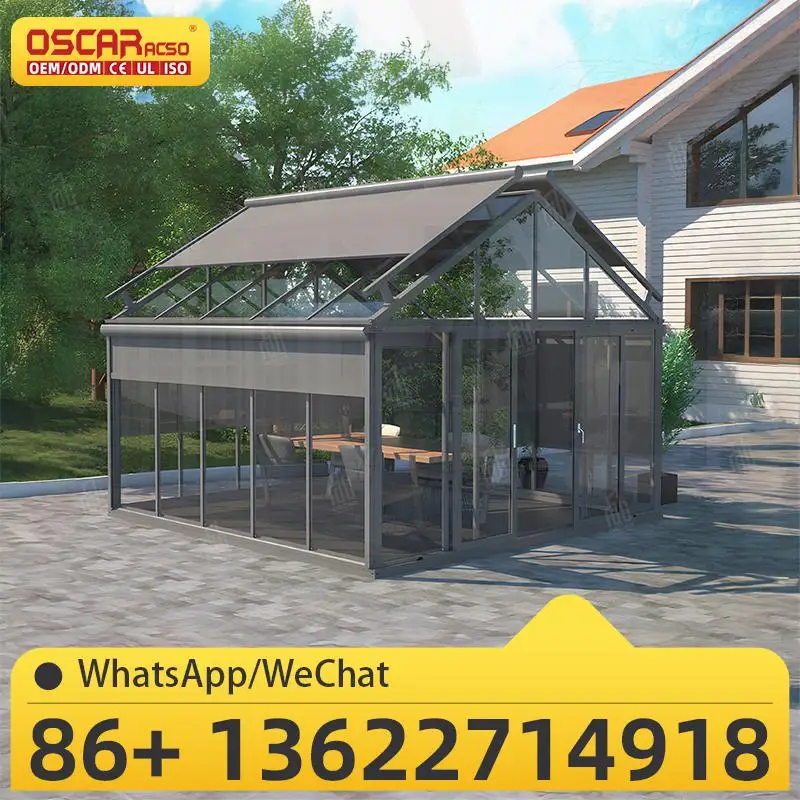 

Четырехсезонная отдельно стоящая теплица с солнечной алюминиевой рамой для патио, открытого дома взимку по конкурентоспособной цене, солнечной комнате