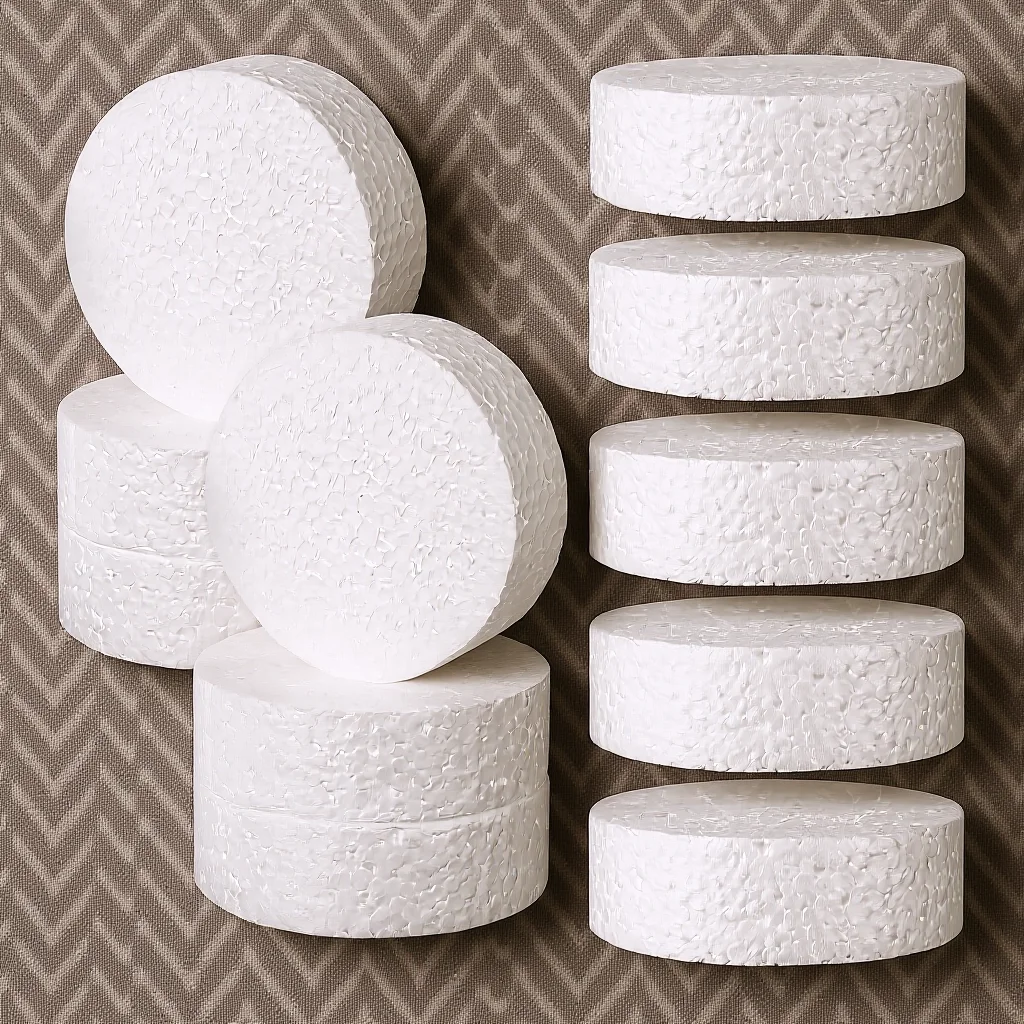 

18pcs Cake Rounds Lightweight Craft Foam Discs For Painting Decorating Cake Dummies Wedding Display Baking Practicing Tool Foam