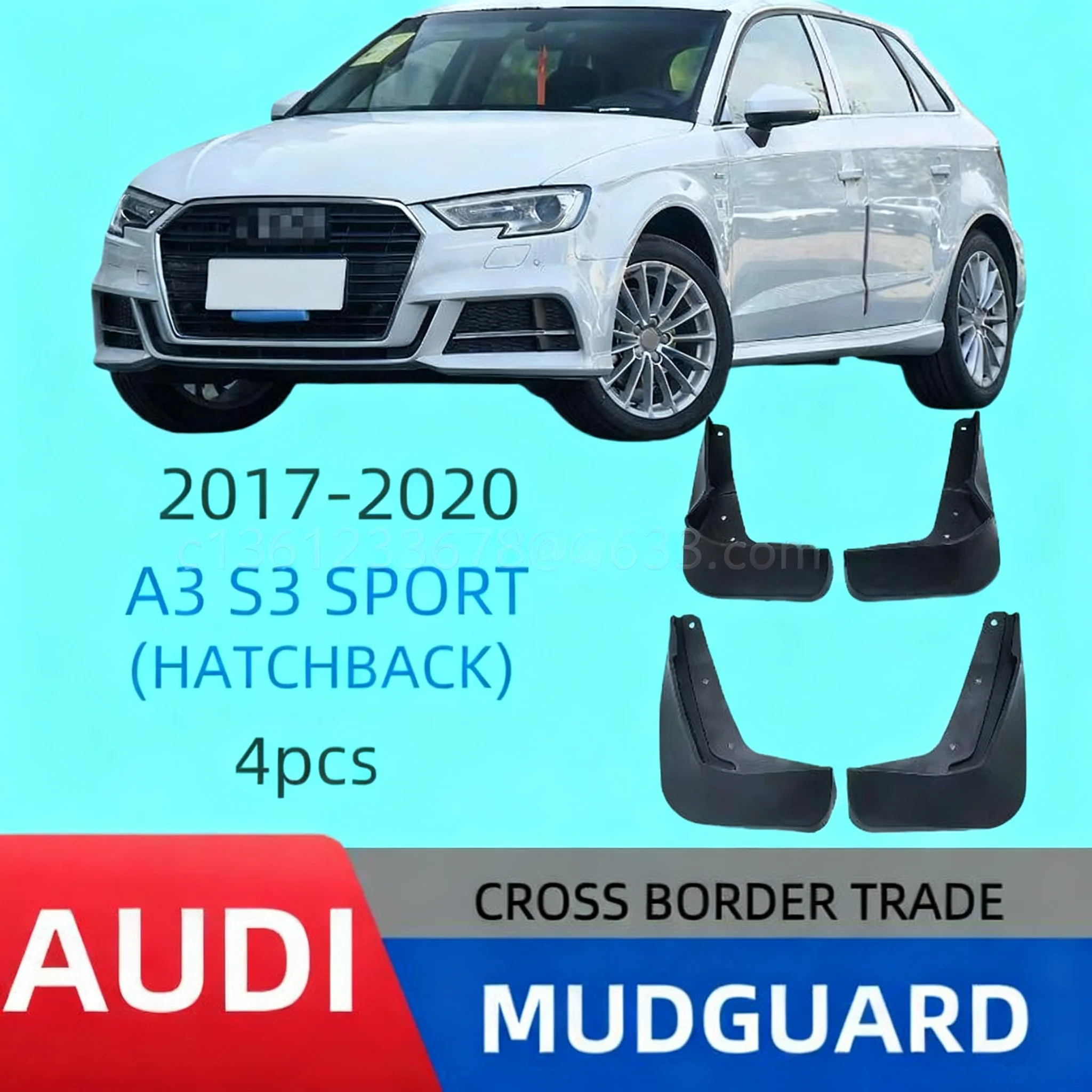 

Fender splash guard for Audi A3 Sportback 2017-2020 and Audi A3 S3 Sportback