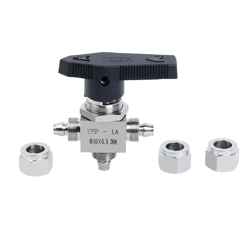 Tee 3 Ways Fit 6x4 8x5 8x6 10x6.5 10x8 12x8 12x10 mm Hose Quick Twist Shut Off Ball Valve 304 316 Stainless Steel Pneumatic Air