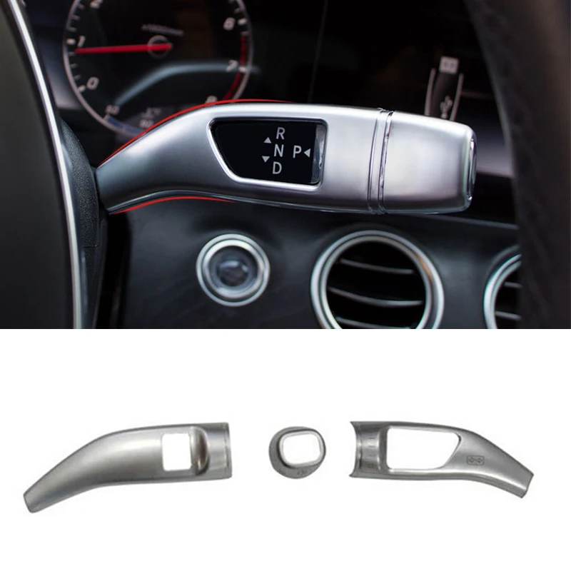 Chrome Wiper Shift Lever Cruise Sequins Covers Frame Stickers Kit for Mercedes Benz GLA GLE GLS ML GL Vito Car