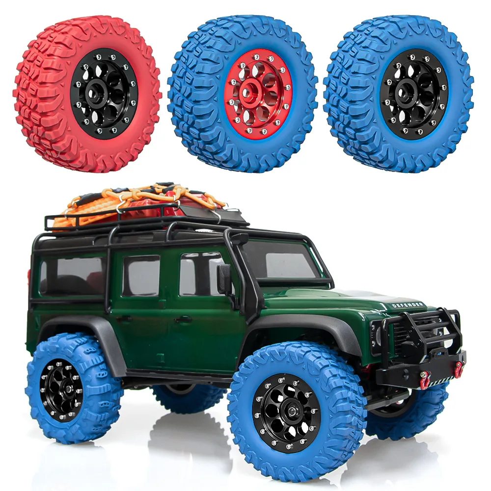 

Радиоуправляемая машинка с металлическими колесными дисками 1,45 дюйма, шины Barudi красного и синего цвета, масштаб 1/18 TRX4M, 1/24 SCX24, FMS Ascent-18