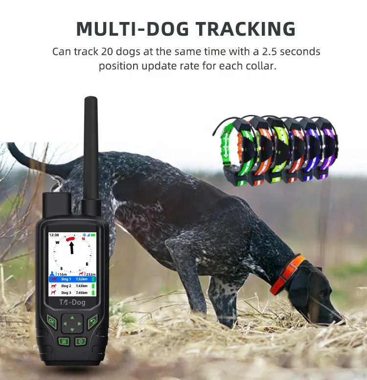 best gps dog tracker for hunting TRdog Houndmate 100 multi dog waterproof tracking and training system dog gps