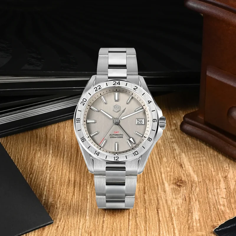 

San Martin SN0129 39mm GMT Watch NH34 Movement Sapphire BGW-91 Luminous Waterproof Automatic Mechanical Watches With Date