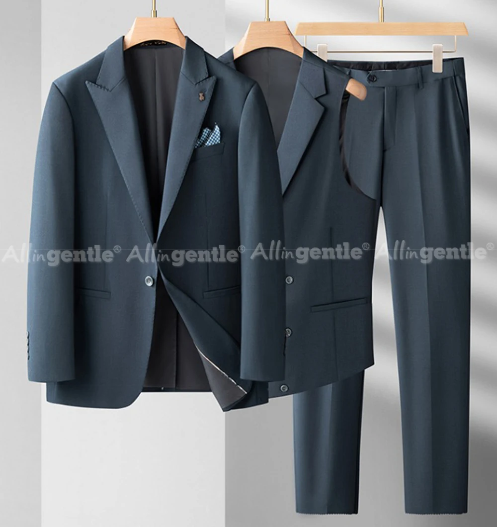 Big and Tall Suits for Men Office to Formal Events 3 Piece Set Single-Button Elegant Slim Fit Premium Blend