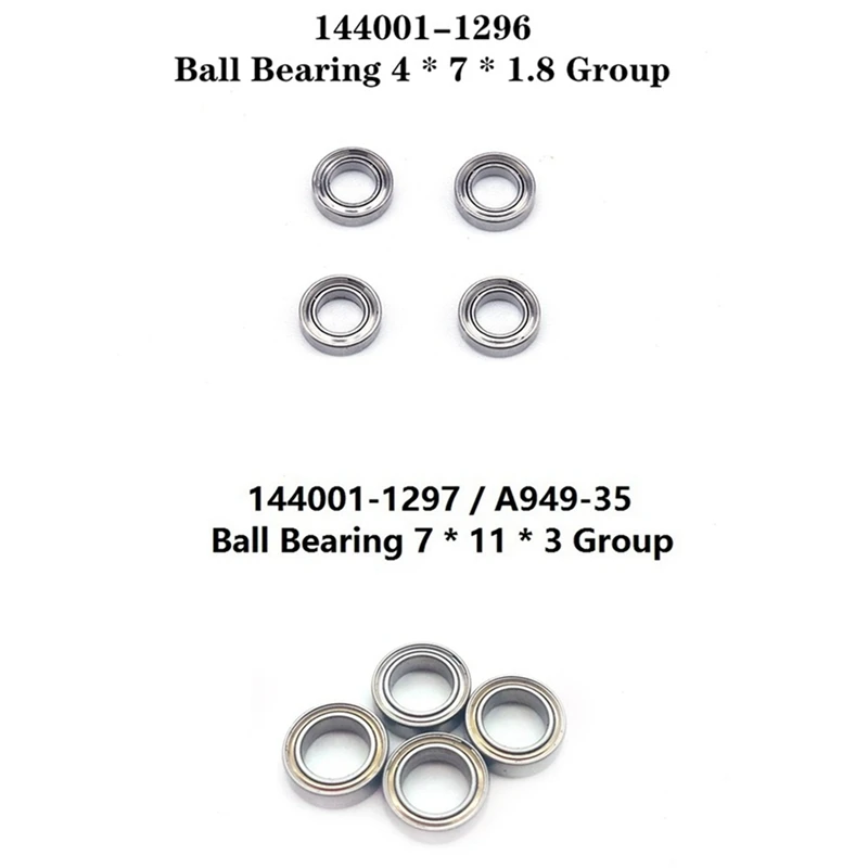 60Pcs Ball Bearing Set For Wltoys 144001 144002 144010 124016 124017 124018 124019 RC Car Spare Parts Accessories