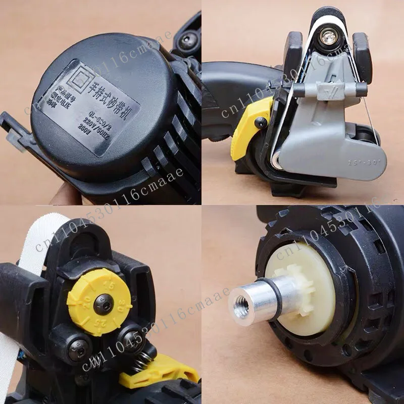 آلة حزام الرمل الجديدة عالية الطاقة مع زاوية قابلة للتعديل مطحنة زاوية كهربائية حزام احترافي مع 12 أحزمة رمل