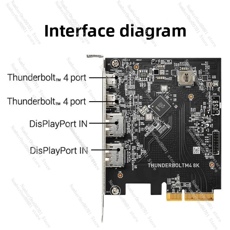 Free Shipping PCIe for Thunderbolt 4 Expansion Card ThunderboltM4 8K USB4 Compatible for Z590 Z690 Z790 Motherboard