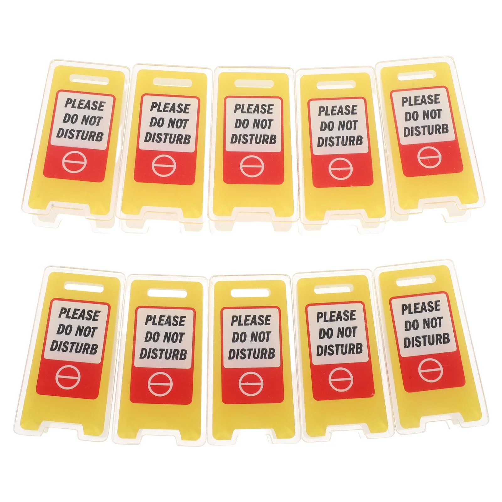 

10 Pcs Hand Account Note Folder Office Acrylic Caution Overstimulated Desk Sign