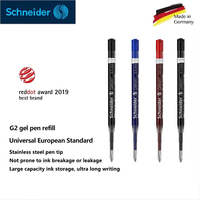 10pcs Schneider G-2 Gelion+ Gel Pen Refills 0.5mm ISO Format G2 European Standard Office Supplies Back To School Stationery