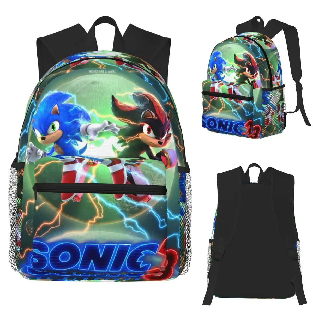 

Shadow The Hedgehog Student Backpack School Bag Hiking Travel Daypack for Boys Girls Fashion Bookbag Shoulder Bags