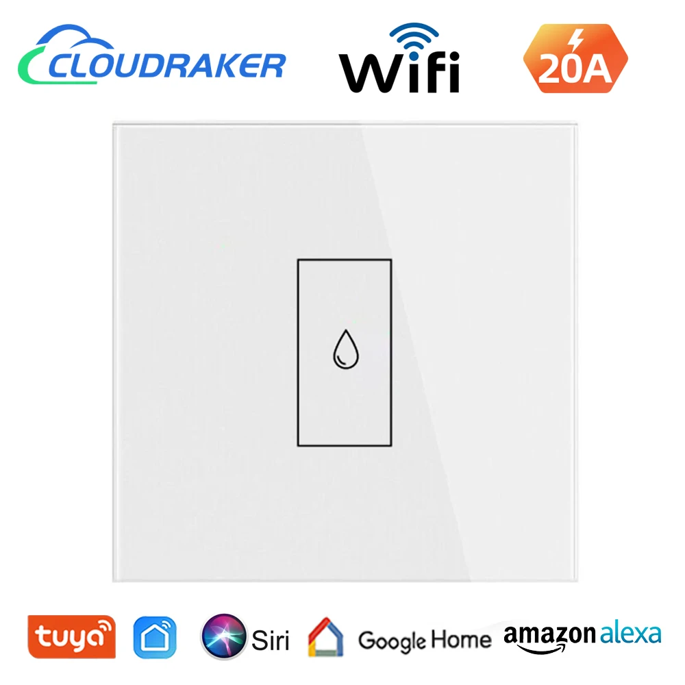 Tuya Smart Boiler Switch 20A 4400W Wifi Circuit Breaker for Water Heater APP Remote Control Works with Alexa Google Home Siri