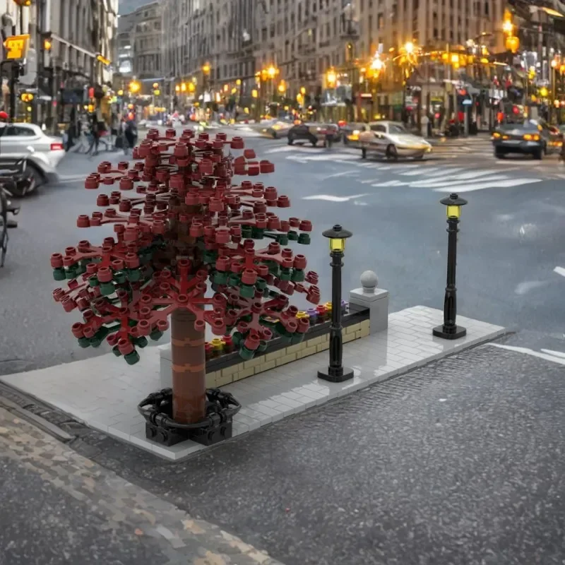 

313 шт. MOC модульное угловое дерево уличное строительство строительные блоки развивающие детские игрушки «сделай сам» подарок на Рождество и день рождения