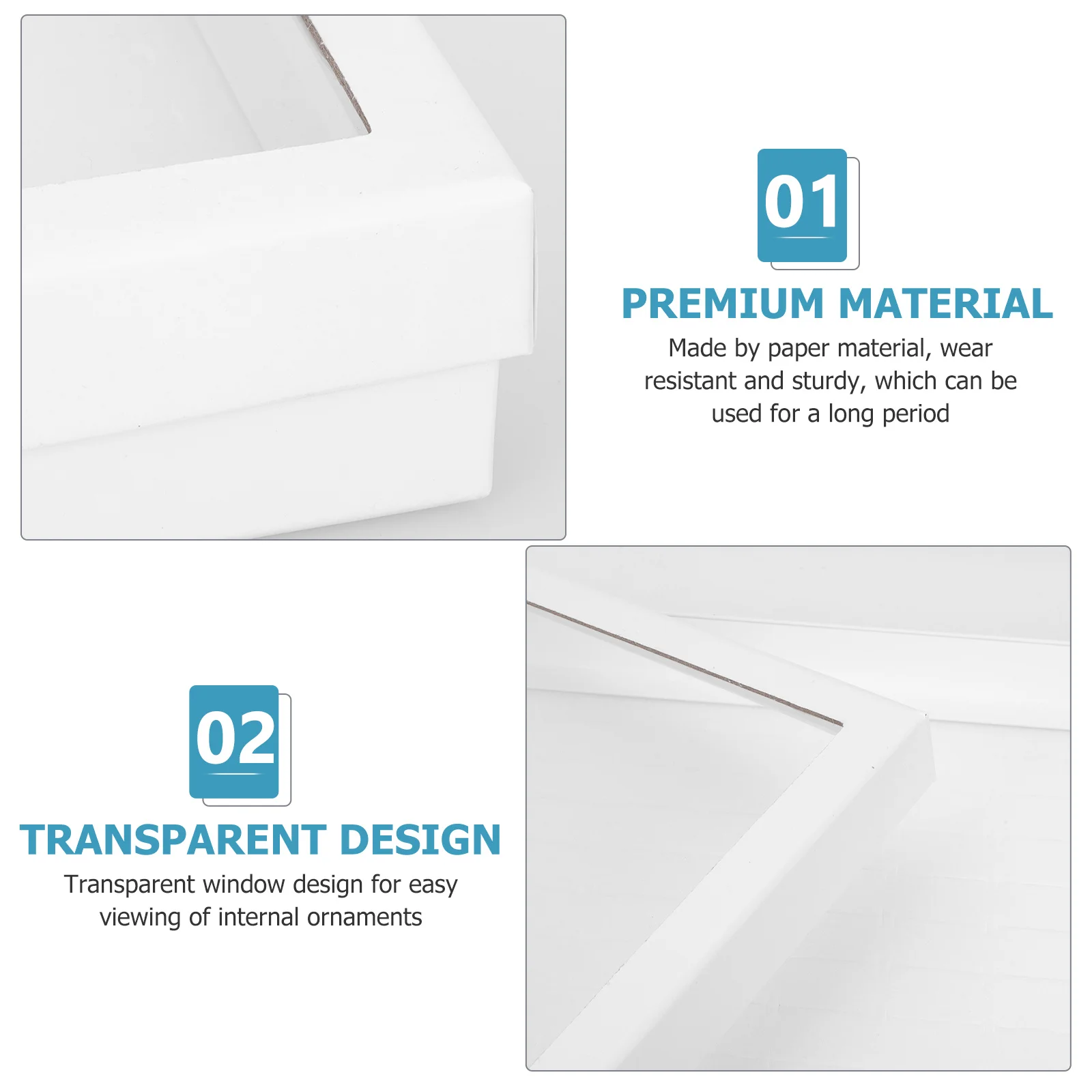 

Ring Organizer Paper Box Transparent Window Jewelry Wrapping Box for Ring Earrings Decorative Display Storage Case