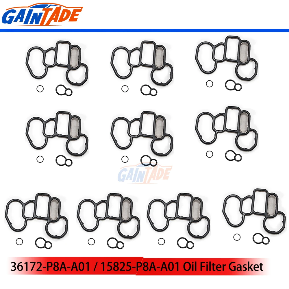 10 juegos nueva junta adaptadora de carcasa de filtro de aceite 15825-P8A-A01 para Acura CL MDX RDX para Honda Accord Pilot 36172-P8A-A01 15825P8AA01