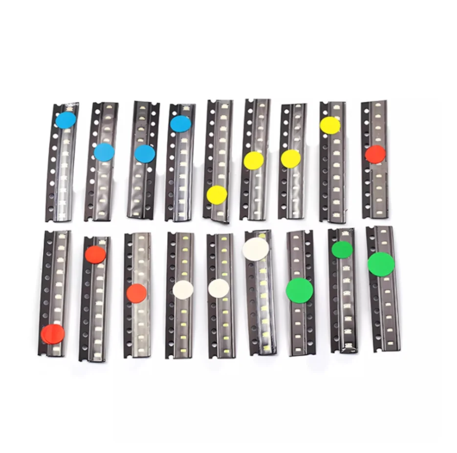 

1000 шт./лот 0402 0603 0805 SMD LED красный, желтый, зеленый, белый, синий, оранжевый светодиод, 100 шт./лот