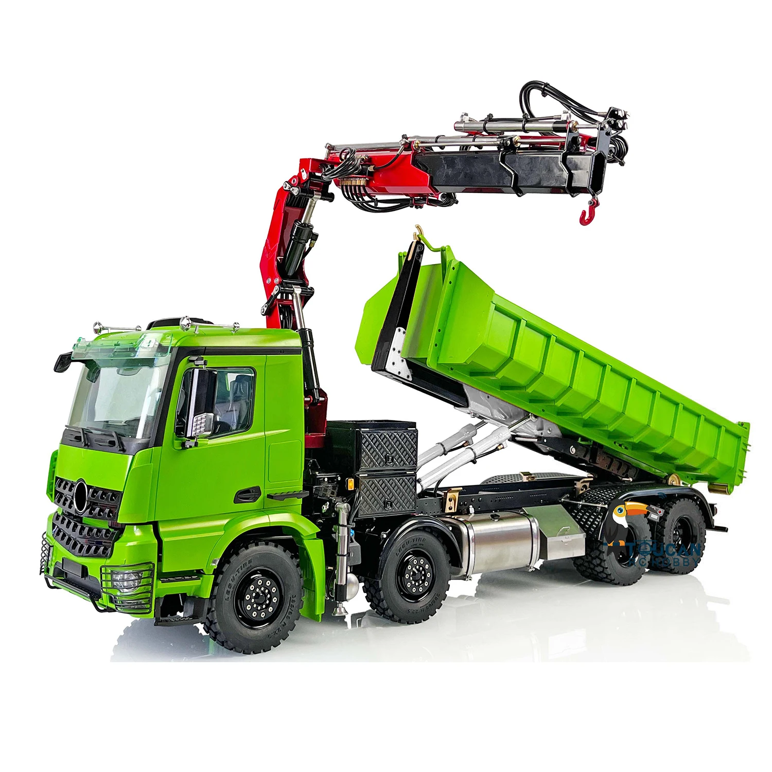 8*8 LESU 1/14 RC Hydraulic Crane Truck Tipper Dumper Light Sound Engineering Vehicle ToucanHobby DIY Model Adult Toys THZH1381