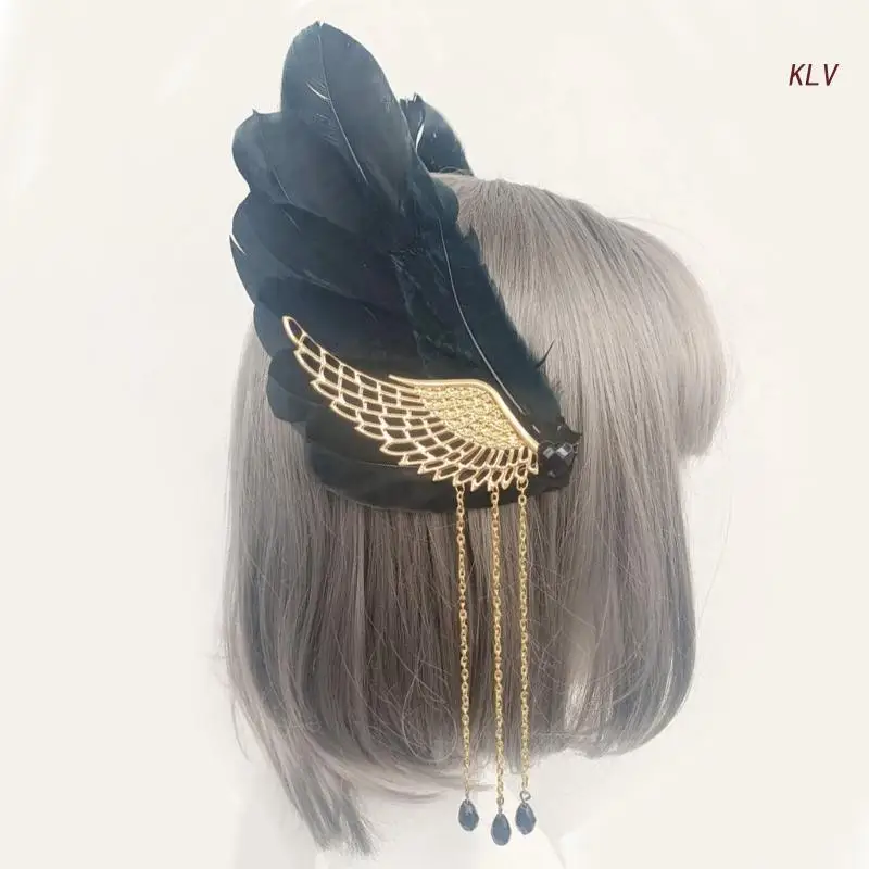 Angel Wing Hairclips Meisjes Anime Meid Haarclip Cosplay Kostuum Hoofdtooi Vrouwen Komische Show Lolita-Stijl Hoofddeksels