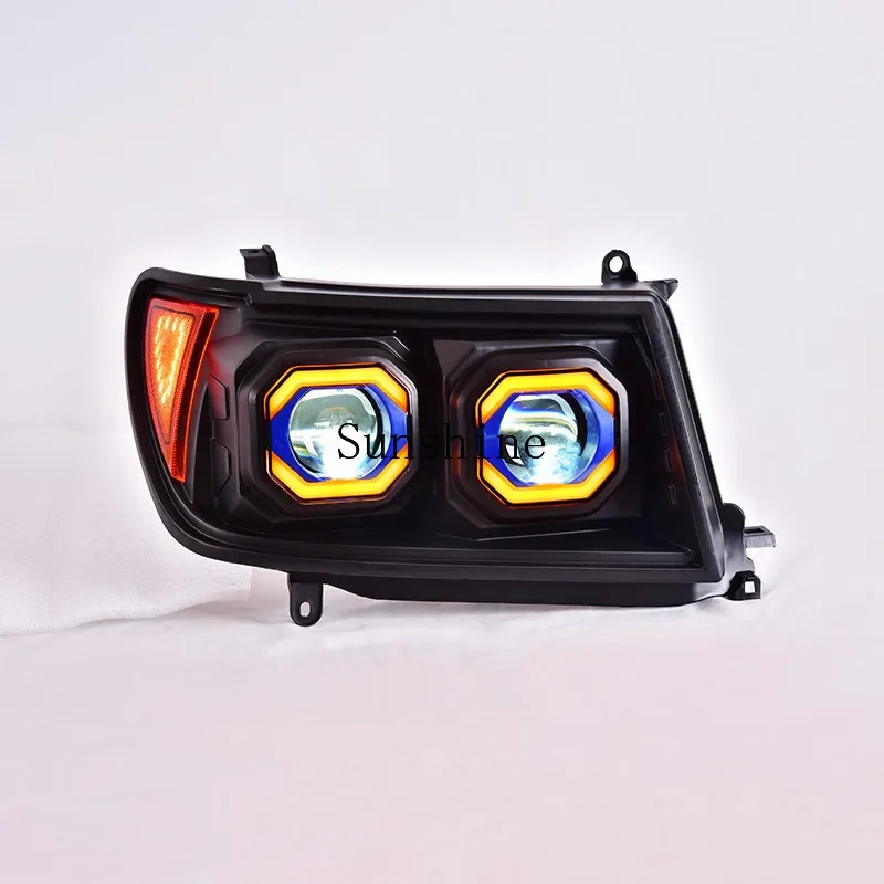 Conjunto de farol LC100 98-07 modificado LED luz de circulação diurna peças automotivas