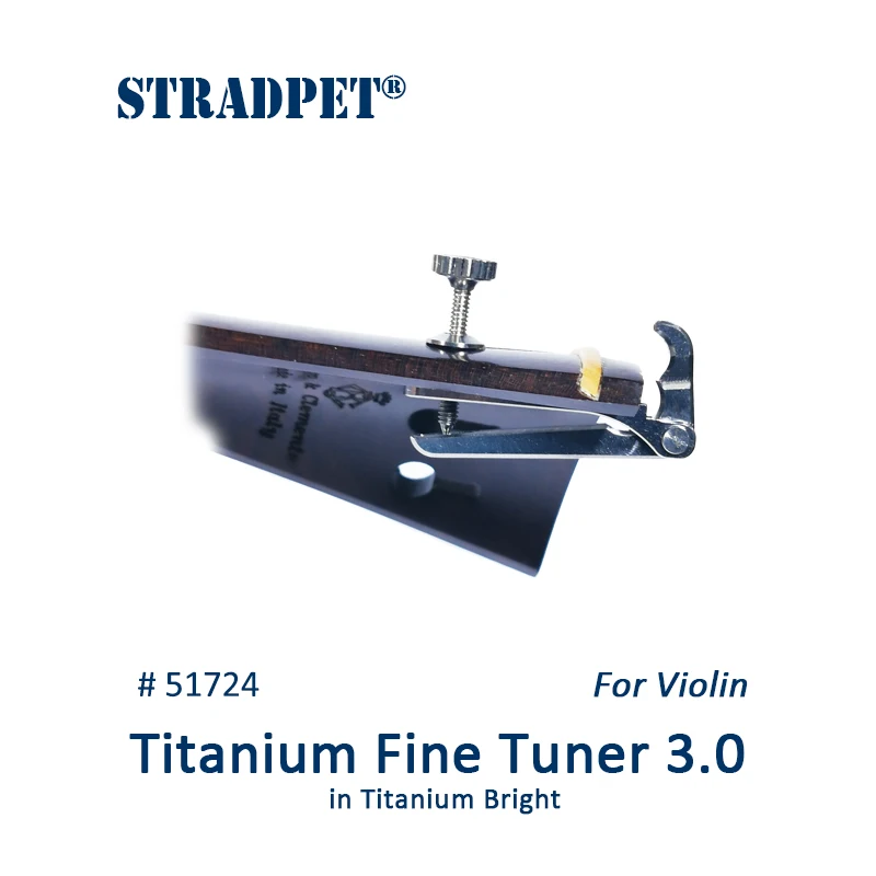 NEW! STRADPET Titanium Fine Tuner 3.0 in Bright or Gun Gray , for Violin, String Adjuster
