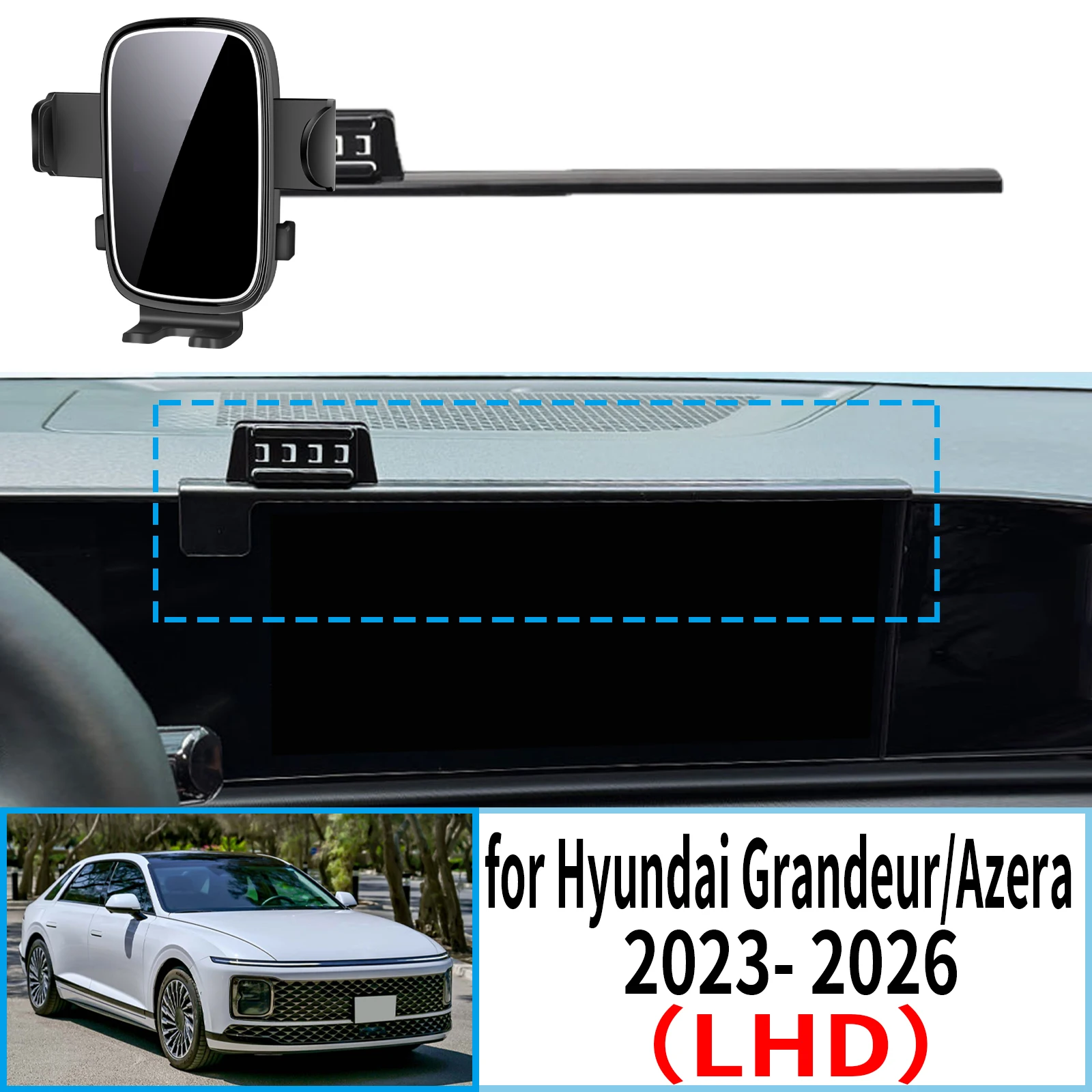 

for Hyundai Grandeur Azera GN7 2023-2026 ​​Car Phone Holder Mount Vehicle GPS Navigation Bracket Easy Installation Accessories