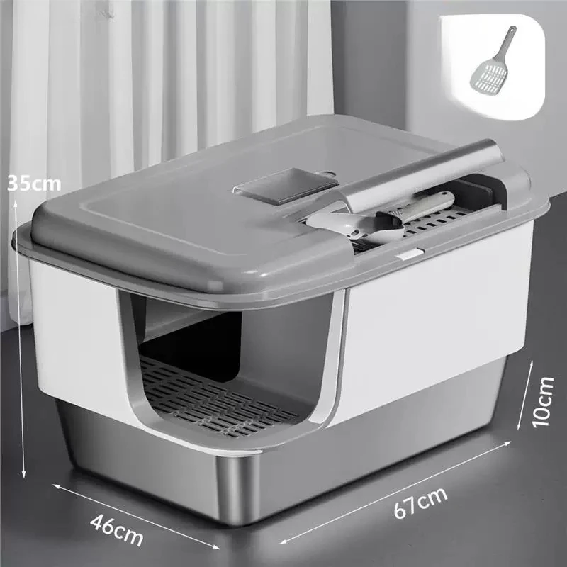Training Closed Litter Box Castle For Cats Accessories Toilet Side Entrance Litter Box open-ended Gato Accesorios Pet Products