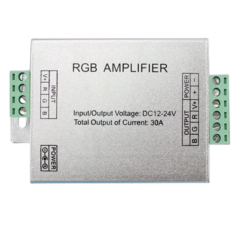 Controlador de amplificador LED, repetidor de potencia de tira CCT, 1CH, 3ch, 4CH, 5CH, 12a, 24a, 30A, 50A, Color único, RGB, RGBW, RGBWW, DC5, 12 y