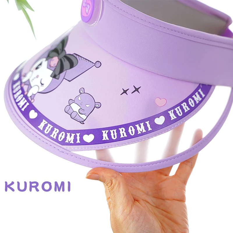 MINISO má melodie uv zakrýt čepice kreslený roztomilá stín čepice kuromi roztomilá outdoorové čepice cinnamoroll léto opalovací krém být schopen být osvětlená hoch děvče