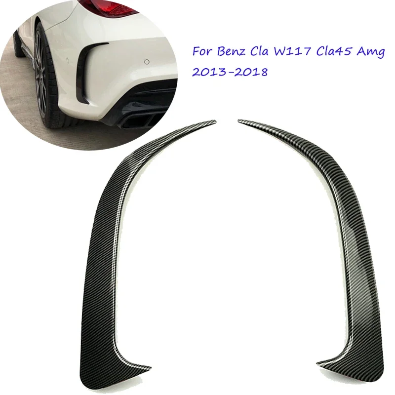 

For Benz CLA W117 CLA 200 250 45 AMG Car Rear Bumper Spoiler Air Vent Cover Carbon Fiber Stickers 2013 2014 2015 2016 2017 2018
