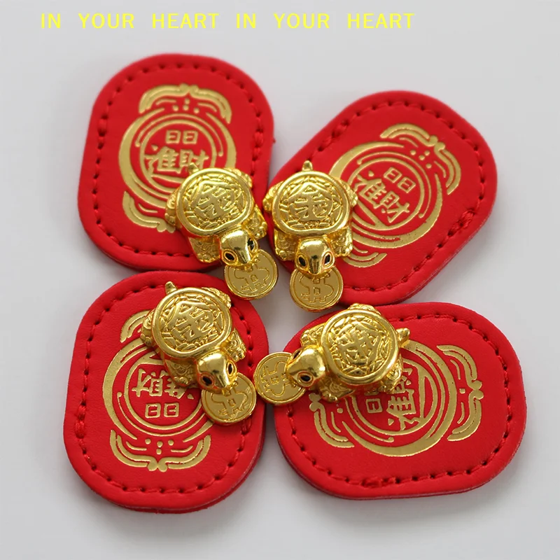 【X】Fengshui Lucky Turtle Wallet Charm Money-biting TurtleOrnaments Decor With 
