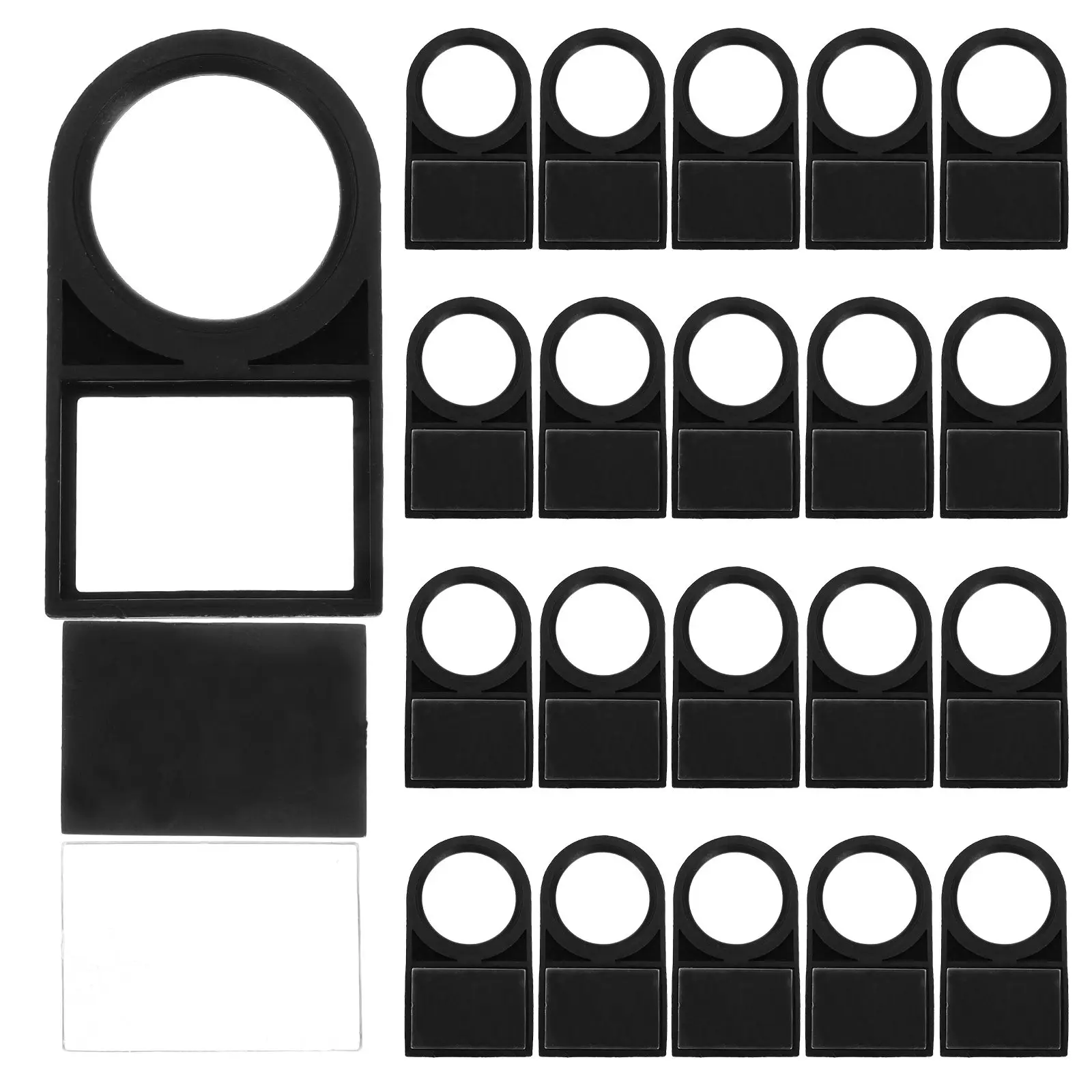 50Pcs Electrical Push Button Switch Indicator Plastic Identification Sign 22Mm Round Hole for Industrial Equipment Panel Label