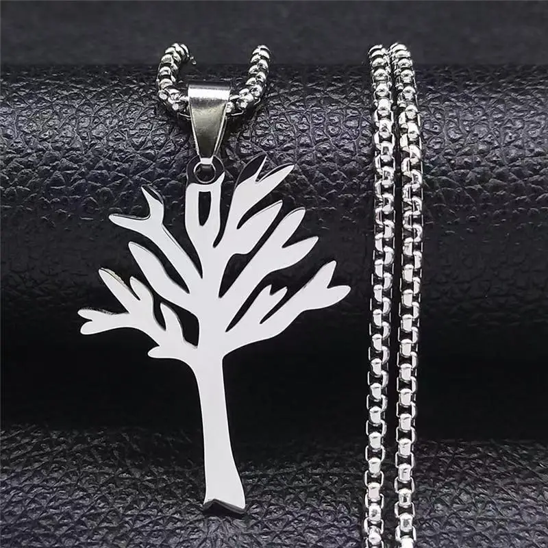 Fashionable and classic Life Tree necklace, stainless steel and titanium steel pendant