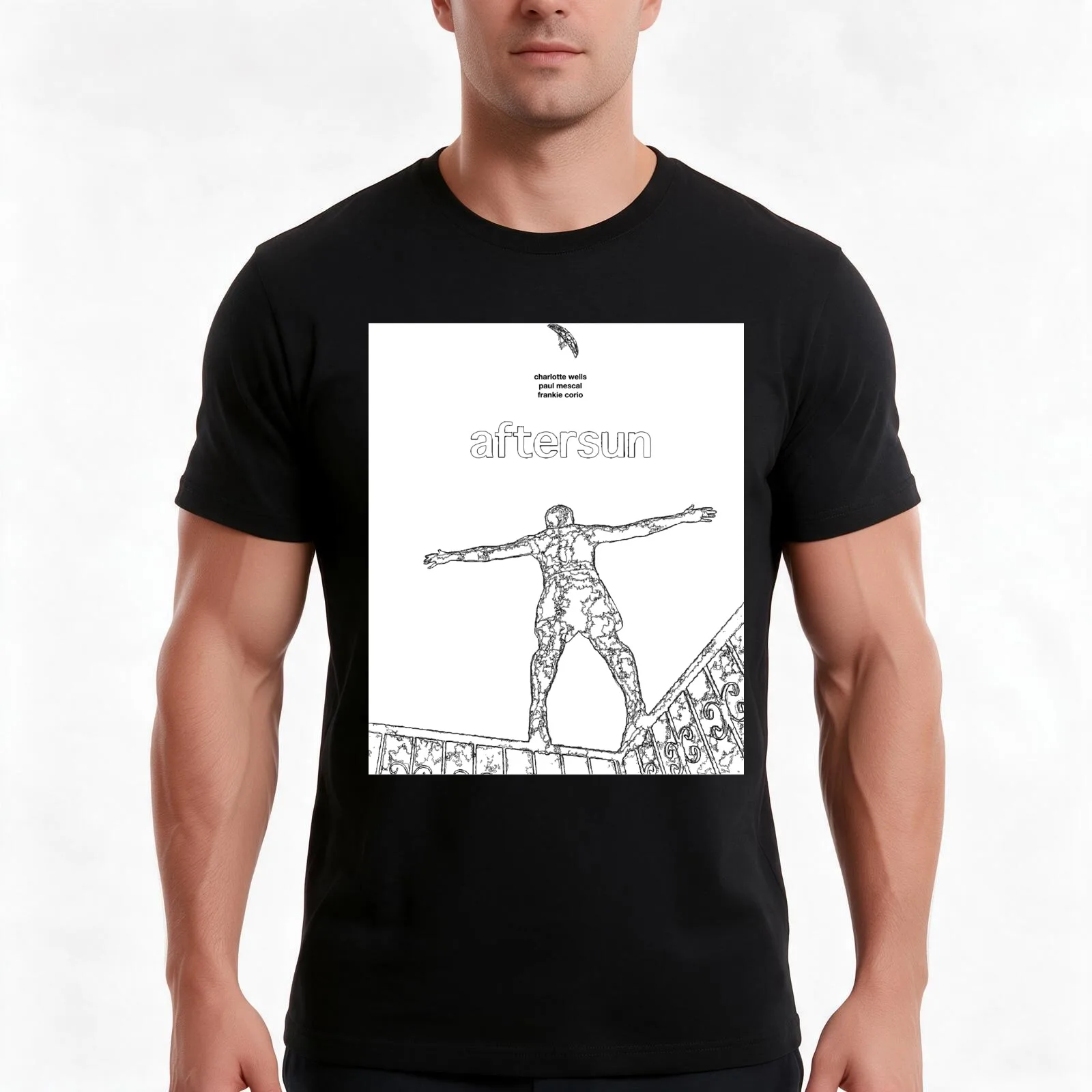 Aftersun T-Shirt, Summer Casual Cotton Tee, Oversized Streetwear Tops, Vintage Graphic Print, Loose Fit Short Sleeve