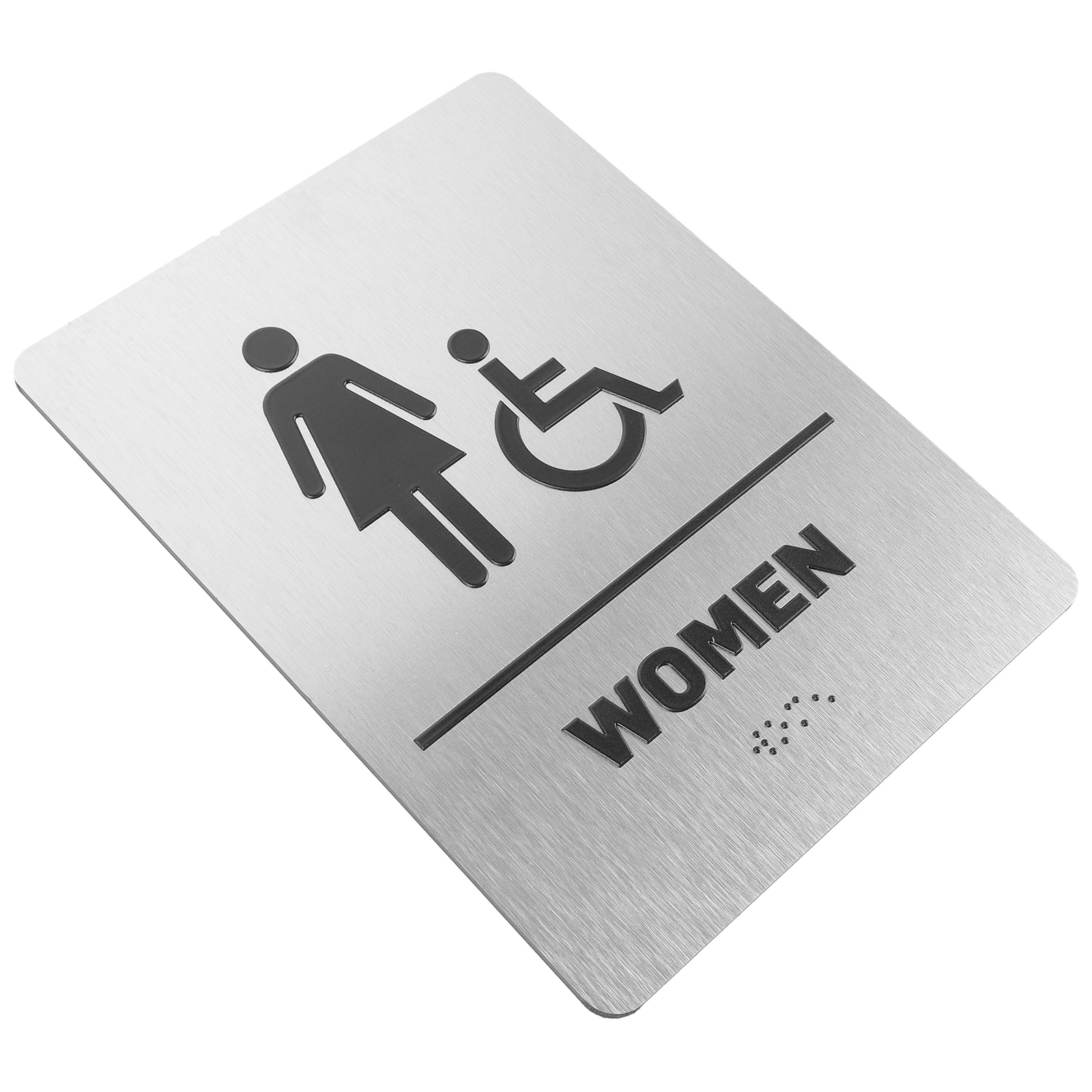 

Braille Restroom Signs Toilet Signage Stickers Male Female Aluminum Composite Panel Men Women Restrooms and