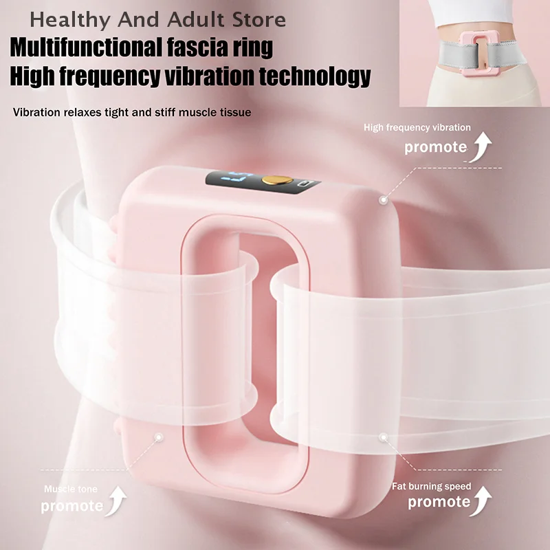 

Электрический фасциальный кольцевой массажер для похудения всего тела, вибрационный массаж глубоких тканей с поясом, регулируемый для сжигания жира и формирования