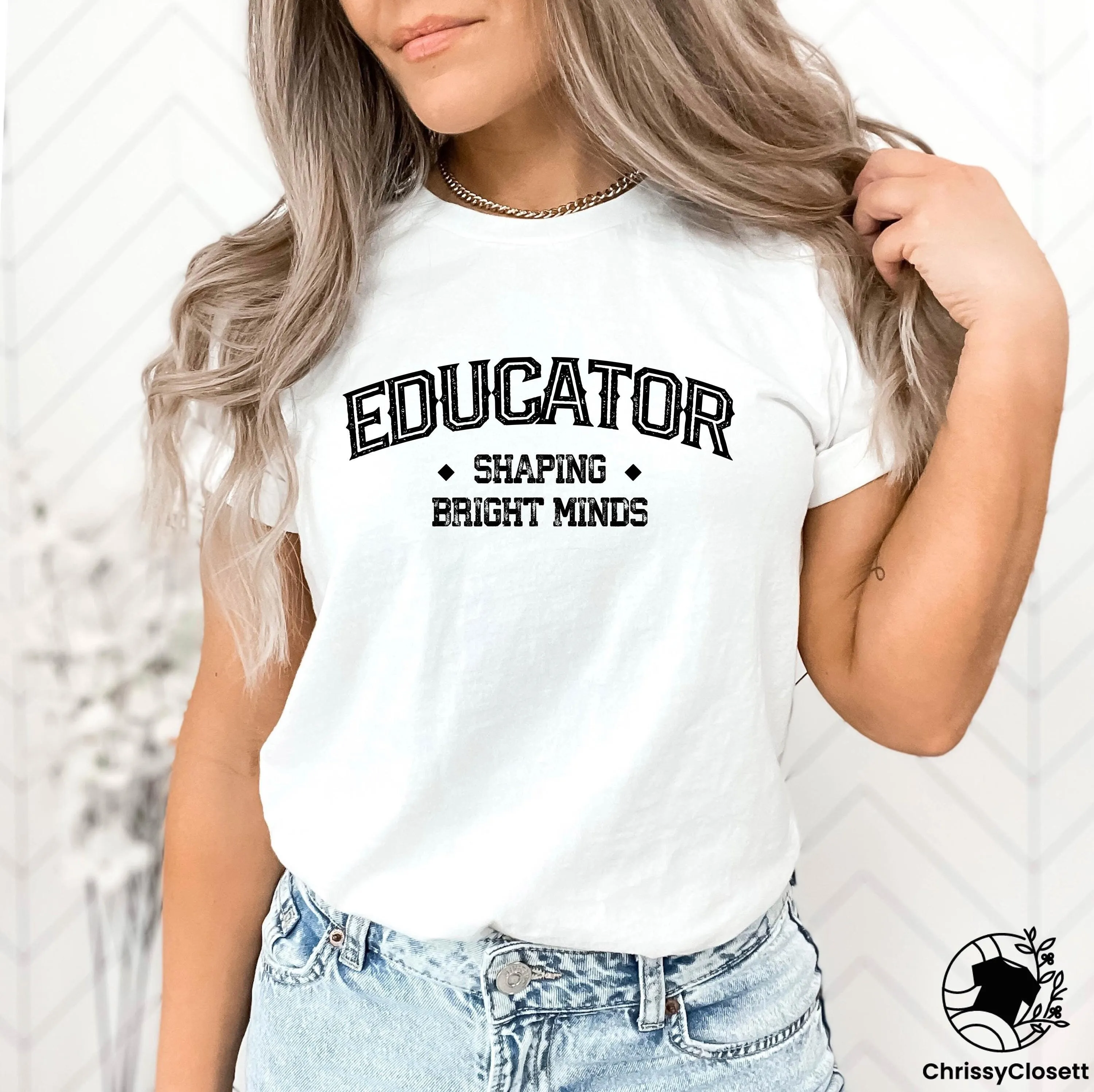 Educator Shaping Bright Minds T Shirt Teaching Inspirational Teacher Educators Group