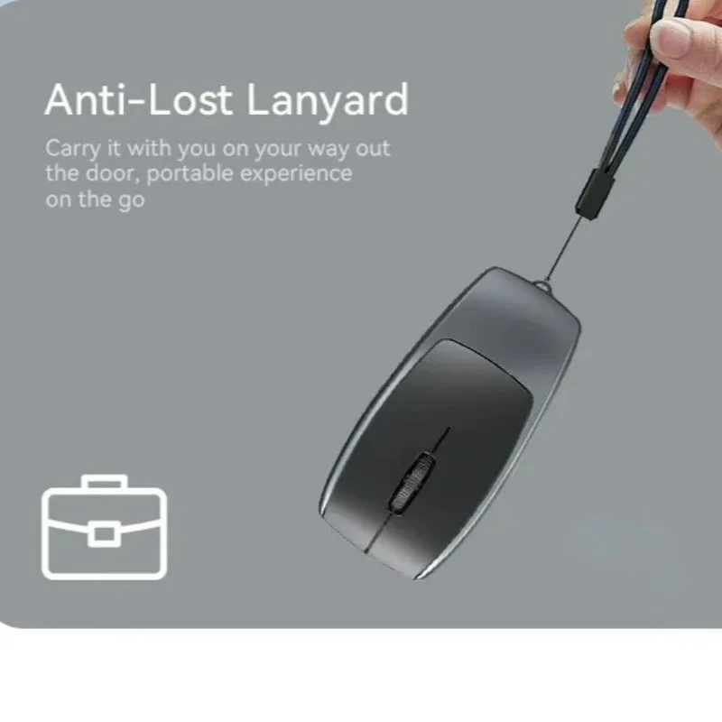 Card Reader Mini Wireless Bluetooth Mouse Mute Key Super Compact Mause Type-C Rechargeable Silent Portable Mice Office Travel