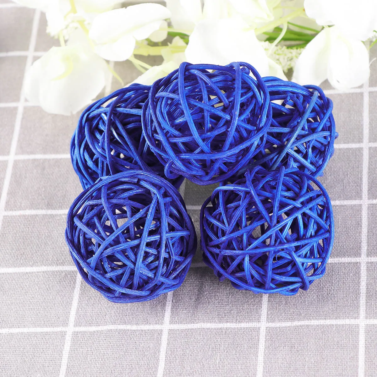 

15Pcs Rattan Ball Set 3 Sizes 3Cm 4Cm 5Cm Natural Wicker Balls for Wedding Craft Christmas Party Hanging Decoration