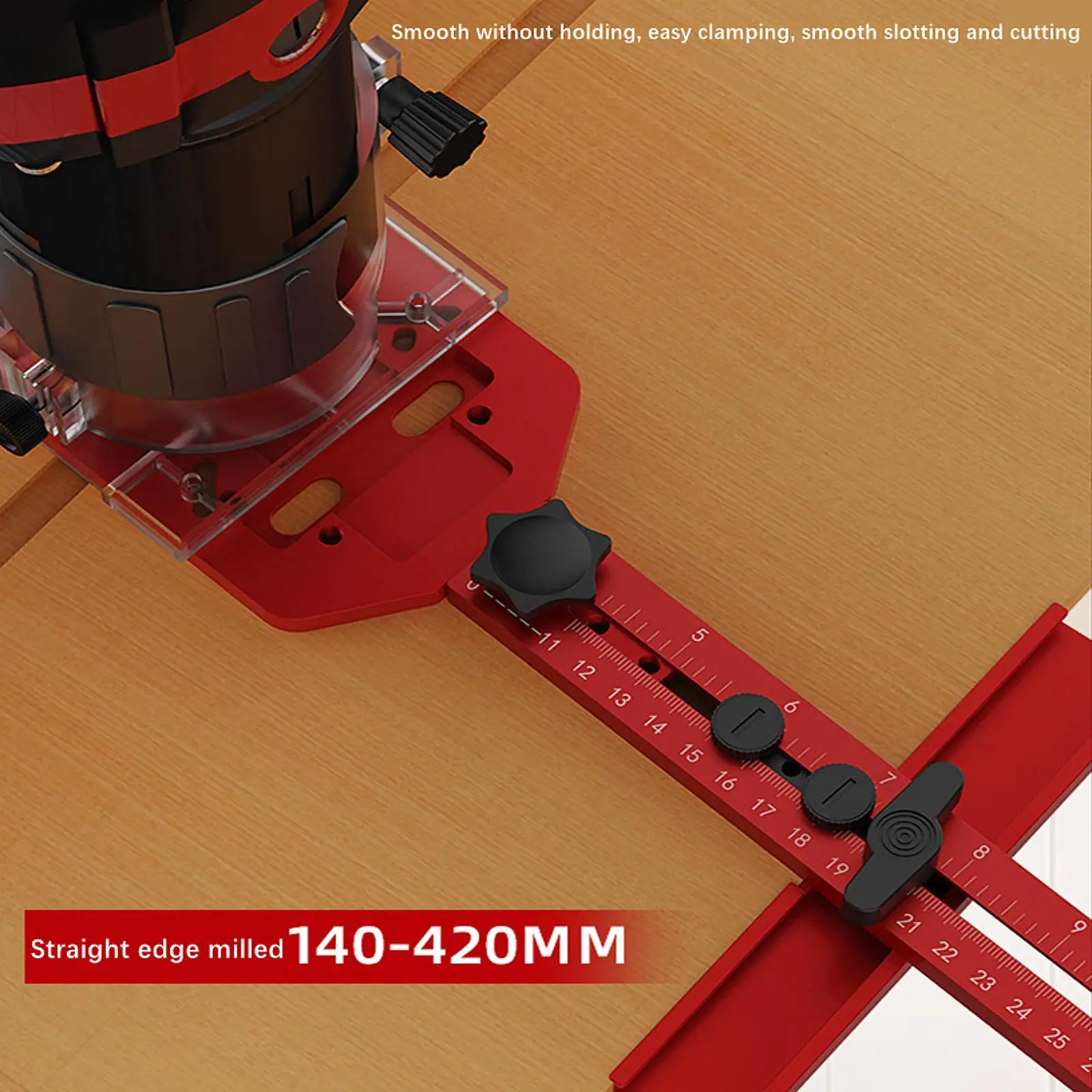 Router Milling Groove Bracket Trimming Machine Flip Board Wood Router Tool Aluminum Alloy Versatile Woodworking Router Guide