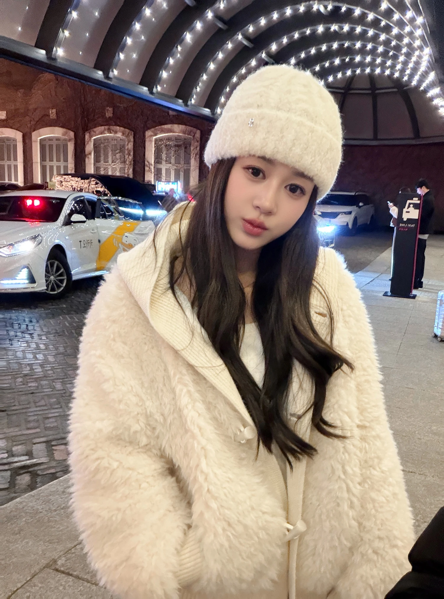 

Теплая утолщенная куртка-шапка AHY для женщин, для повседневной носки, из полиэфирного волокна, с длинными рукавами, однотонная, на пуговицах