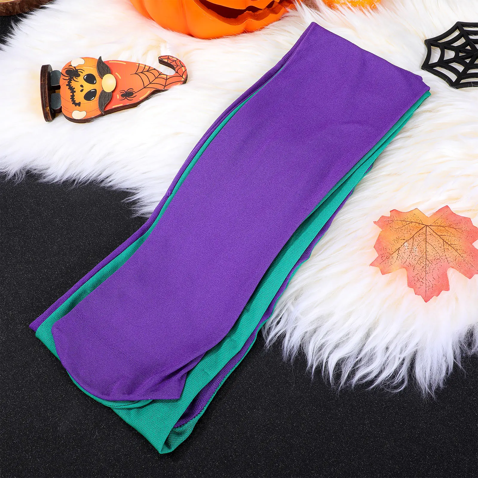 

1 пара длинных двухцветных чулок премиум-качества, зеленые, фиолетовые, вечерние, декоративные носки для женщин, аксессуары для костюмов, носков