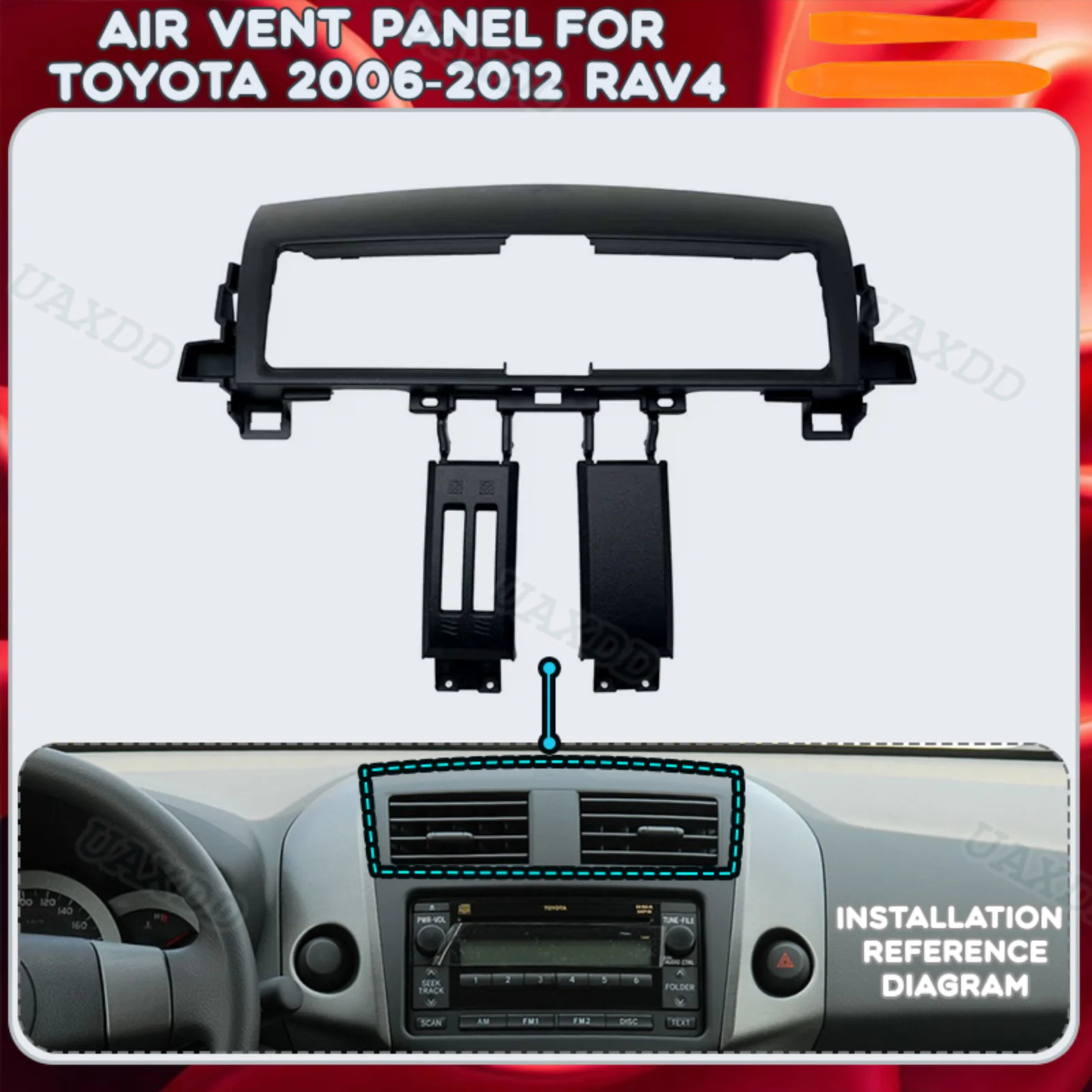 Automotive Ventilation Grille Equipment Outlet A/C Air Conditioning Assembly 2 Din Car Frame For Toyota 2006-2012 RAV4 Parts Kit