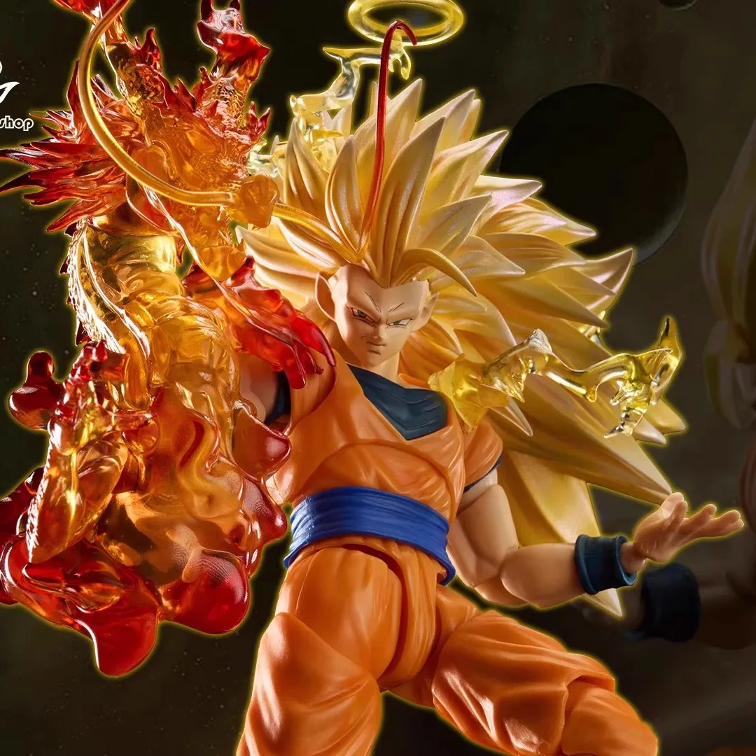 New SSW Scouti Workshop Dragon Ball SHF Super Saiya SSJ3 Super Saiyan Head Sculpture Special Effect Dragon Fist Collection Gifts