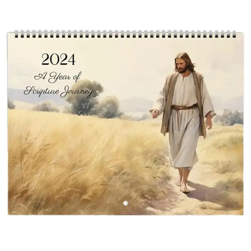 Jesus Christ Calendar 2024 Jesus Poster Calendar Inspirational Wall Decor Art Calendar Jesus theme 12 mesi Planner Calendar