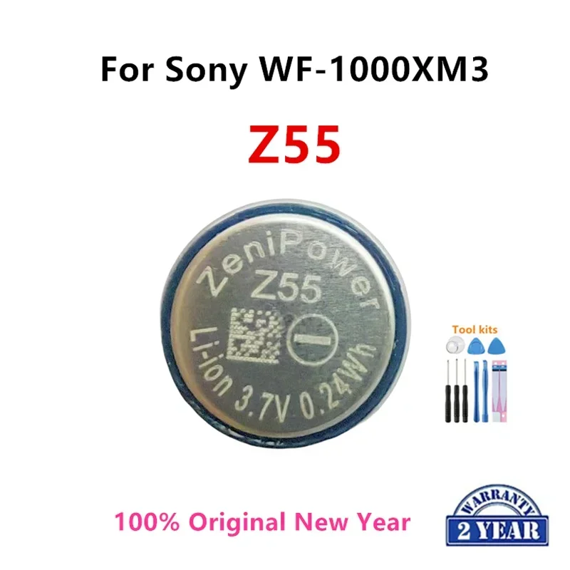 

100% Original Z55 New Battery For Sony WF-1000XM3,WF-SP900 WF-SP700N WF-1000X ZeniPower Z55 TWS Earphone 3.7V 0.24Wh