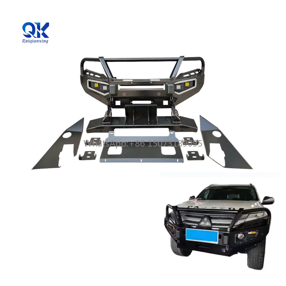 

Brand-New Steel Front Bumper Kit with Tow Hook Cut-Outs for Pajero Sport Montero 20-23 Hot-Selling Product