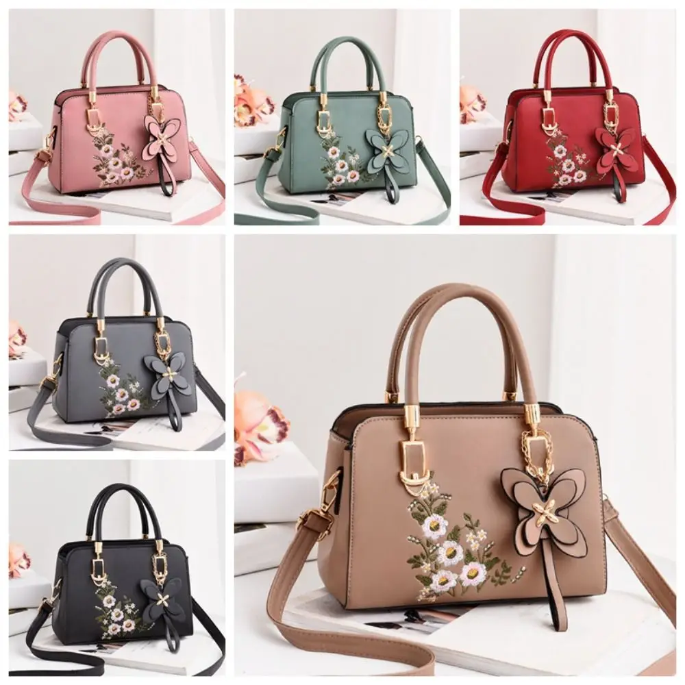 أنيقة بو الأم حقيبة Y2K قلادة سعة كبيرة التطريز حقيبة مربعة الحلو حمل حقيبة أنيقة حقيبة كتف هدية عيد الأم #6