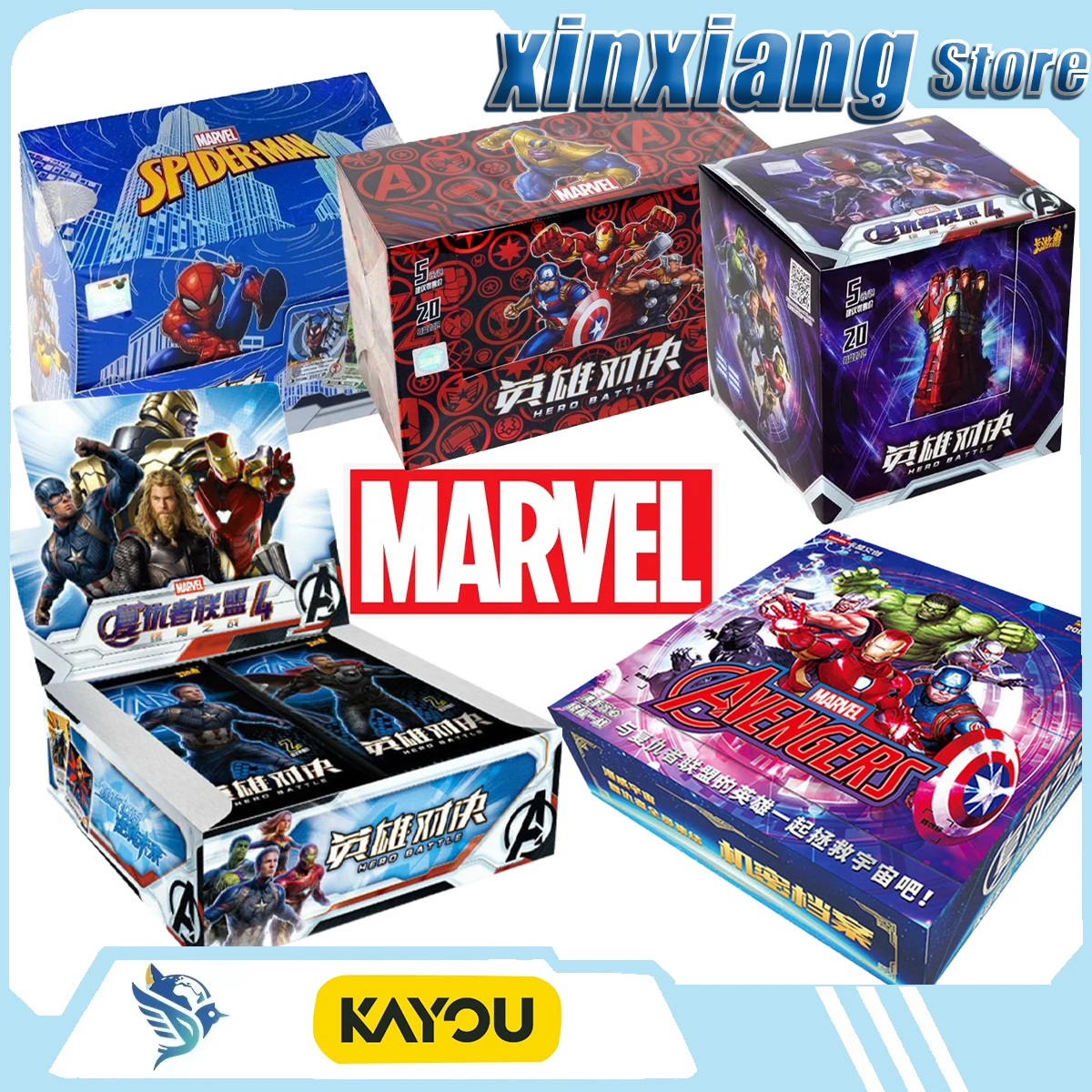 ホットセール-kayou-マーベル-アベンジャーズ-ヒーローバトル-伝説級-コレクタブルトレーディングカード-アイアンマン-キャプテンアメリカ-スパイダーマン